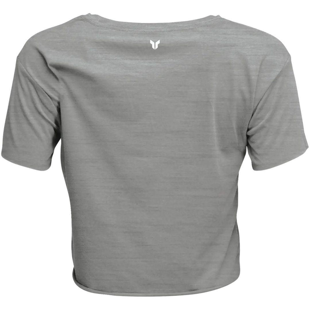 T-shirt Dam Corp Crop Grå THOR XL – bild 2