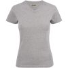 T-shirt Dam Heavy V-neck Gråmelerad Printer Essentials XS – miniatyr 1