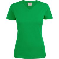 T-shirt Dam Heavy V-neck Klargrön Printer Essentials