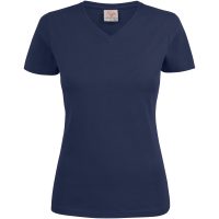 T-shirt Dam Heavy V-neck Marinblå Printer Essentials