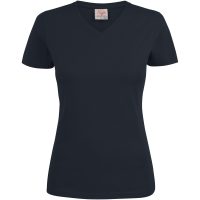 T-shirt Dam Heavy V-neck Mörk marinblå Printer Essentials
