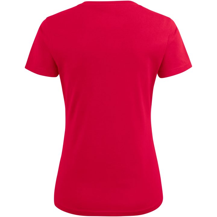 T-shirt Dam Heavy V-neck Röd Printer Essentials XS – bild 2