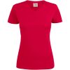 T-shirt Dam Heavy V-neck Röd Printer Essentials XS – miniatyr 1