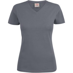 T-shirt Dam Heavy V-neck Stålgrå Printer Essentials