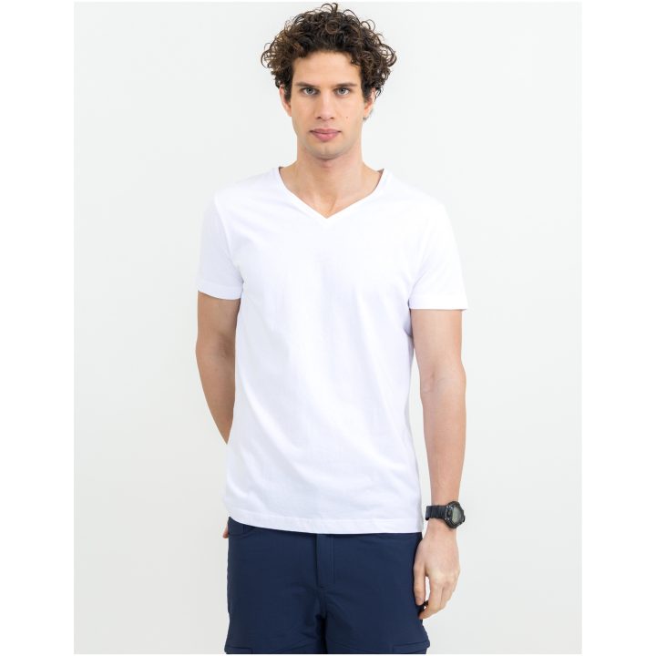 T-shirt Heavy V-neck Vit Printer Essentials s – bild 2