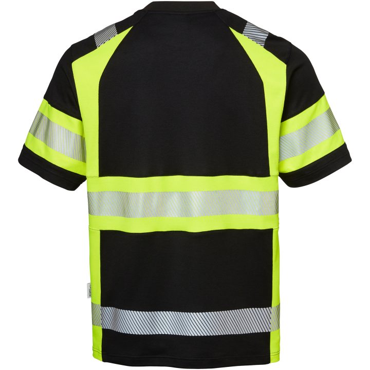T-shirt kortärm Svart/Fluorescerande Gul Top Swede XS – bild 3