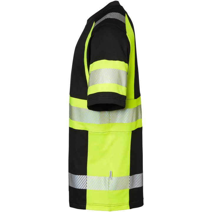 T-shirt kortärm Svart/Fluorescerande Gul Top Swede XS – bild 4