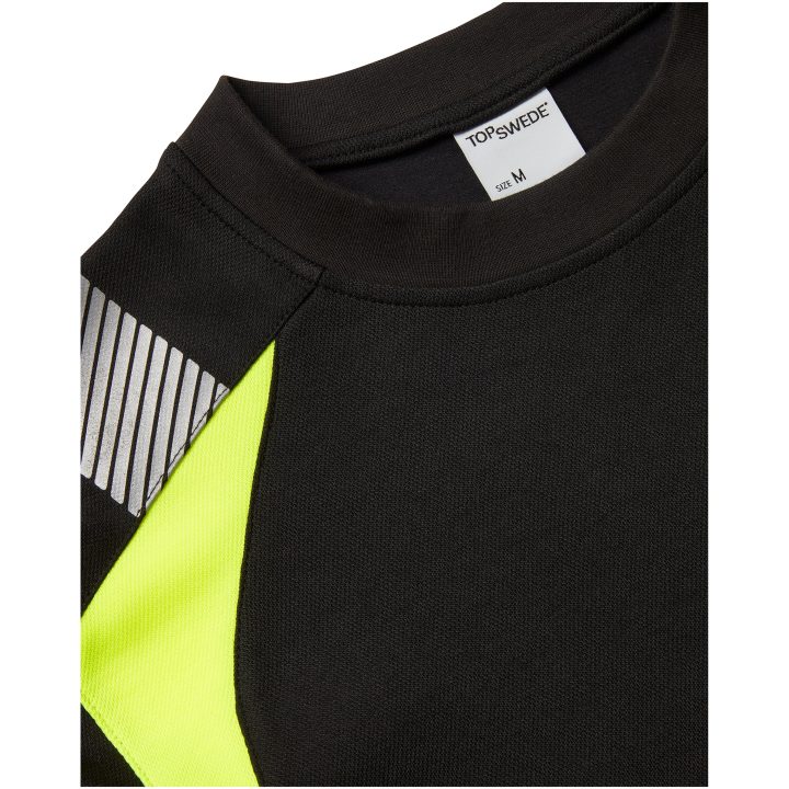 T-shirt kortärm Svart/Fluorescerande Gul Top Swede XS – bild 5