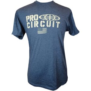 T-shirt Logo Flag Gråmelerad/Marinblå/Ljusbrun/Blå PRO CIRCUIT