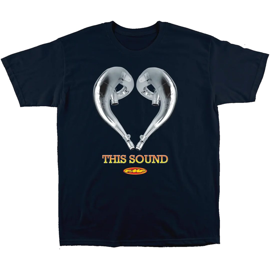 T-Shirt Love This Sound Grå Marinblå Gul FMF