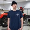 T-Shirt Marinblå S&S Cycle Small – miniatyr 4