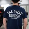 T-Shirt Marinblå S&S Cycle Small – miniatyr 3