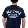 T-Shirt Marinblå S&S Cycle Small – miniatyr 2