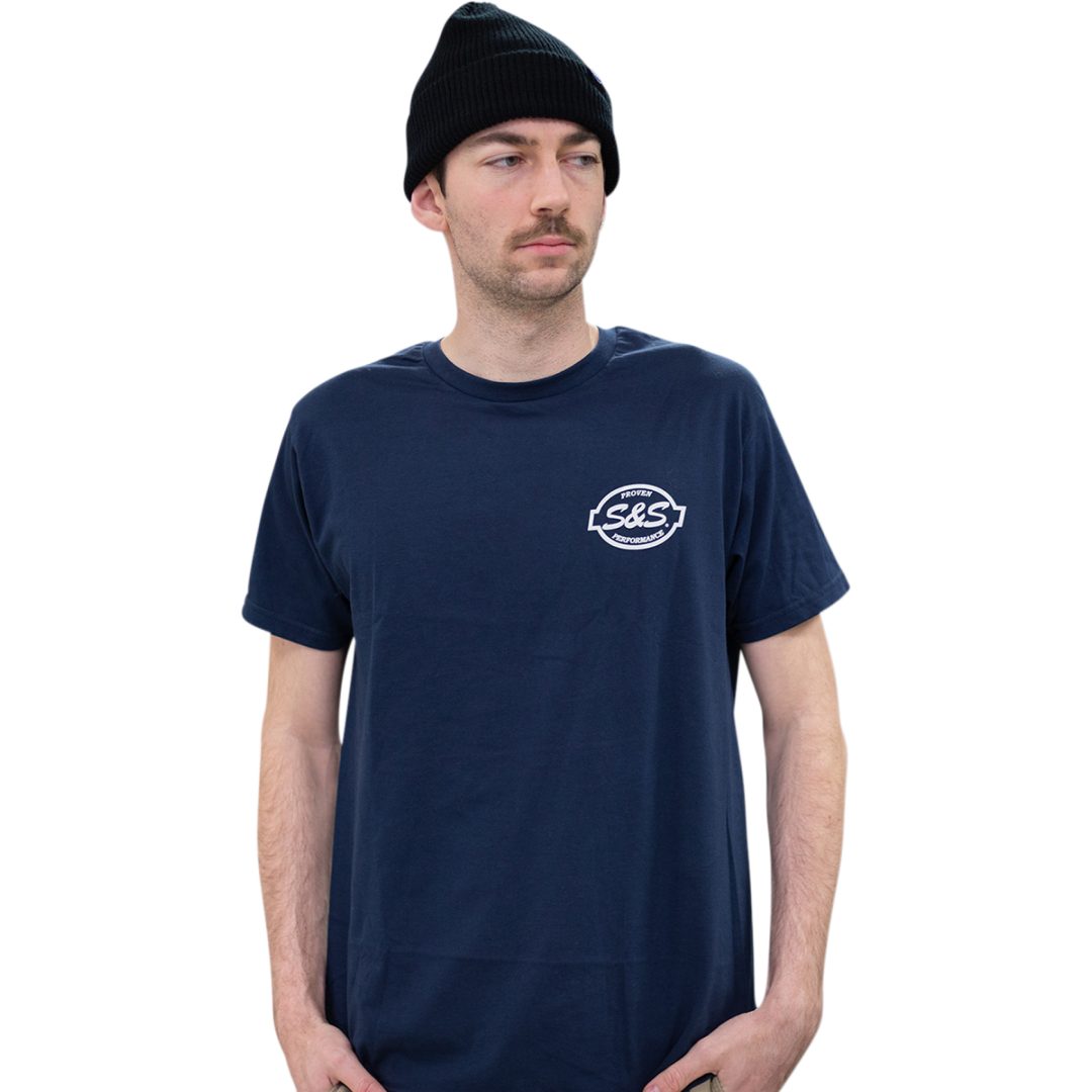 T-Shirt Marinblå S&S Cycle Small