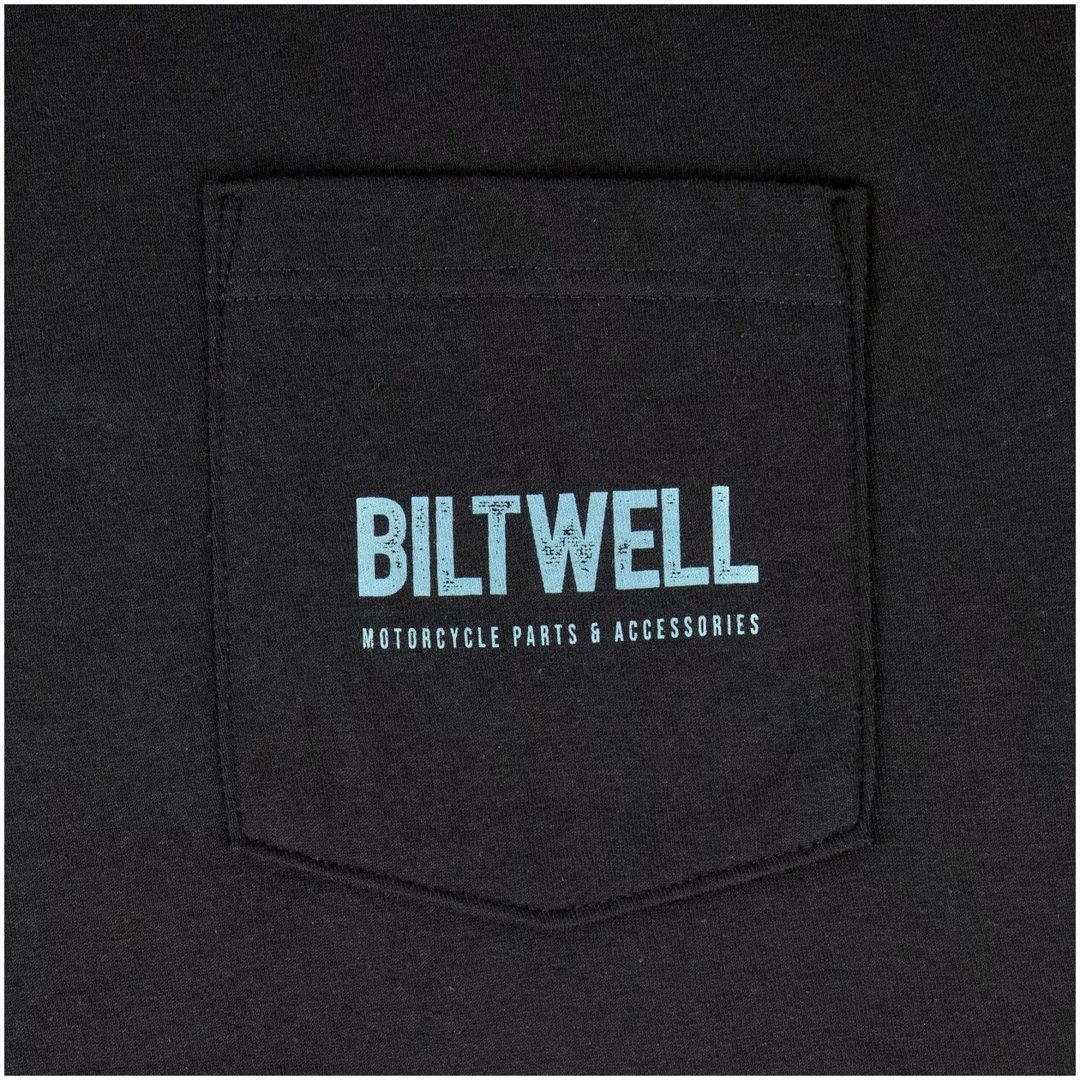 T-shirt Old Junk Pocket Svart BILTWELL – bild 2