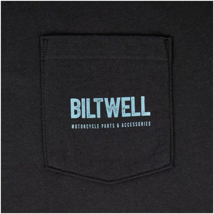 T-shirt Old Junk Pocket Svart BILTWELL – bild 2