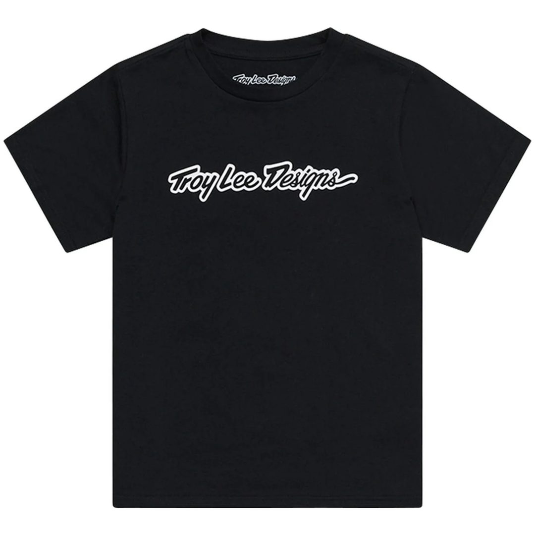 T-Shirt Signature Svart TROY LEE DESIGNS Small Barn