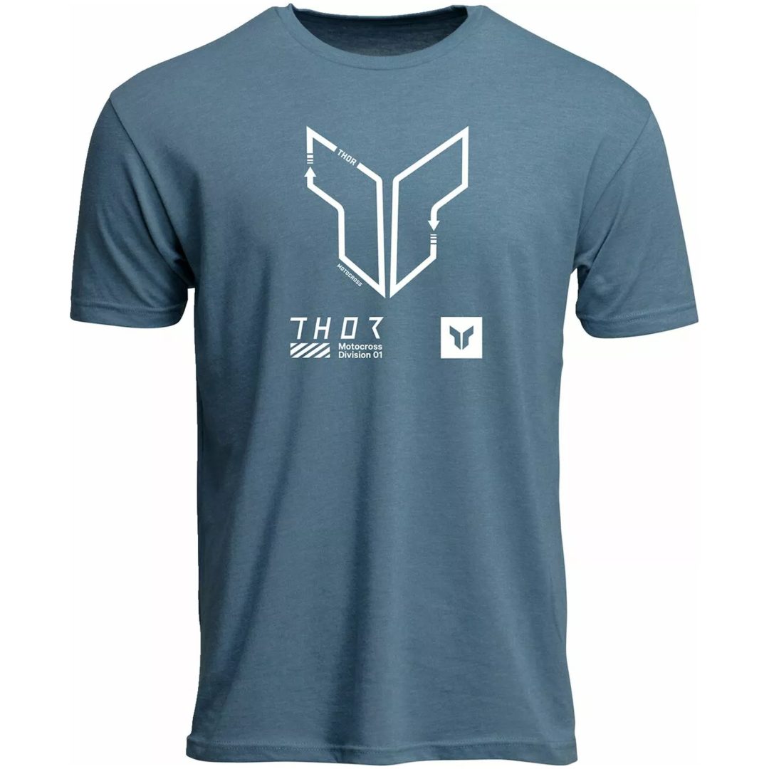 T-shirt Trax Heather Slate Blue/vit THOR Large