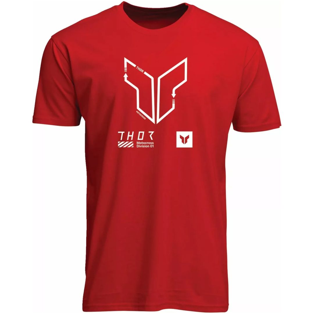 T-shirt Trax Röd/vit THOR Large