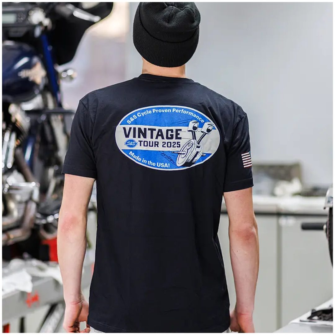 T-Shirt Vintage Tour Svart S&S CYCLE