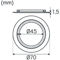 TÄCKRING OPTIC XS 70 ⌀45 VIT