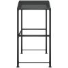 Tak för grill med sidohyllor antracit 210x114x230 cm stål vidaXL – miniatyr 4