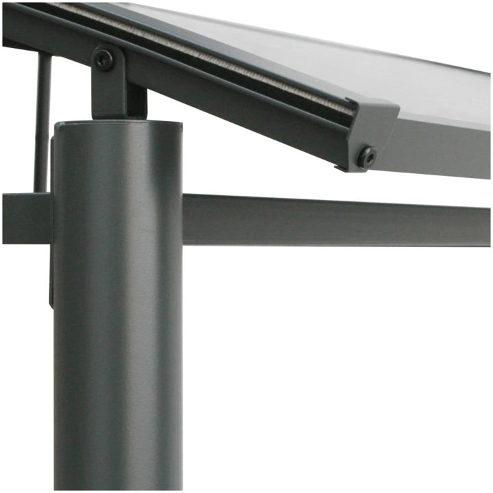 Tak för grill med sidohyllor antracit 210x114x230 cm stål vidaXL – bild 6