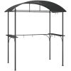 Tak för grill med sidohyllor antracit 220x115x230 cm stål vidaXL – miniatyr 2