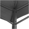 Tak för grill med sidohyllor antracit 240x150x243 cm stål vidaXL – miniatyr 5