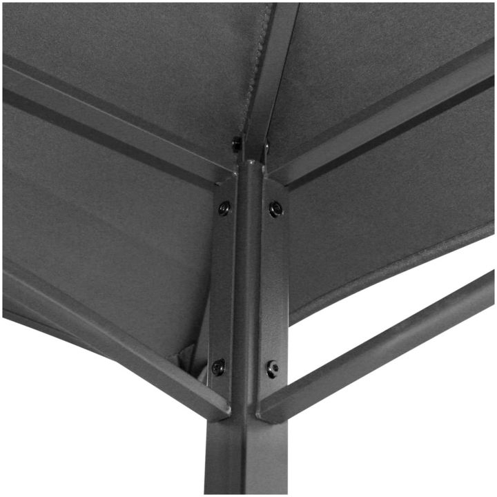 Tak för grill med sidohyllor antracit 240x150x243 cm stål vidaXL – bild 5