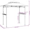 Tak för grill med sidohyllor antracit 240x150x243 cm stål vidaXL – miniatyr 8
