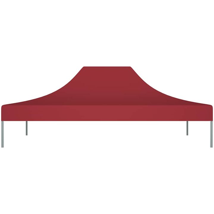 Tak till partytält vinröd 270 g/m² vidaXL 4 x 3 m – bild 3