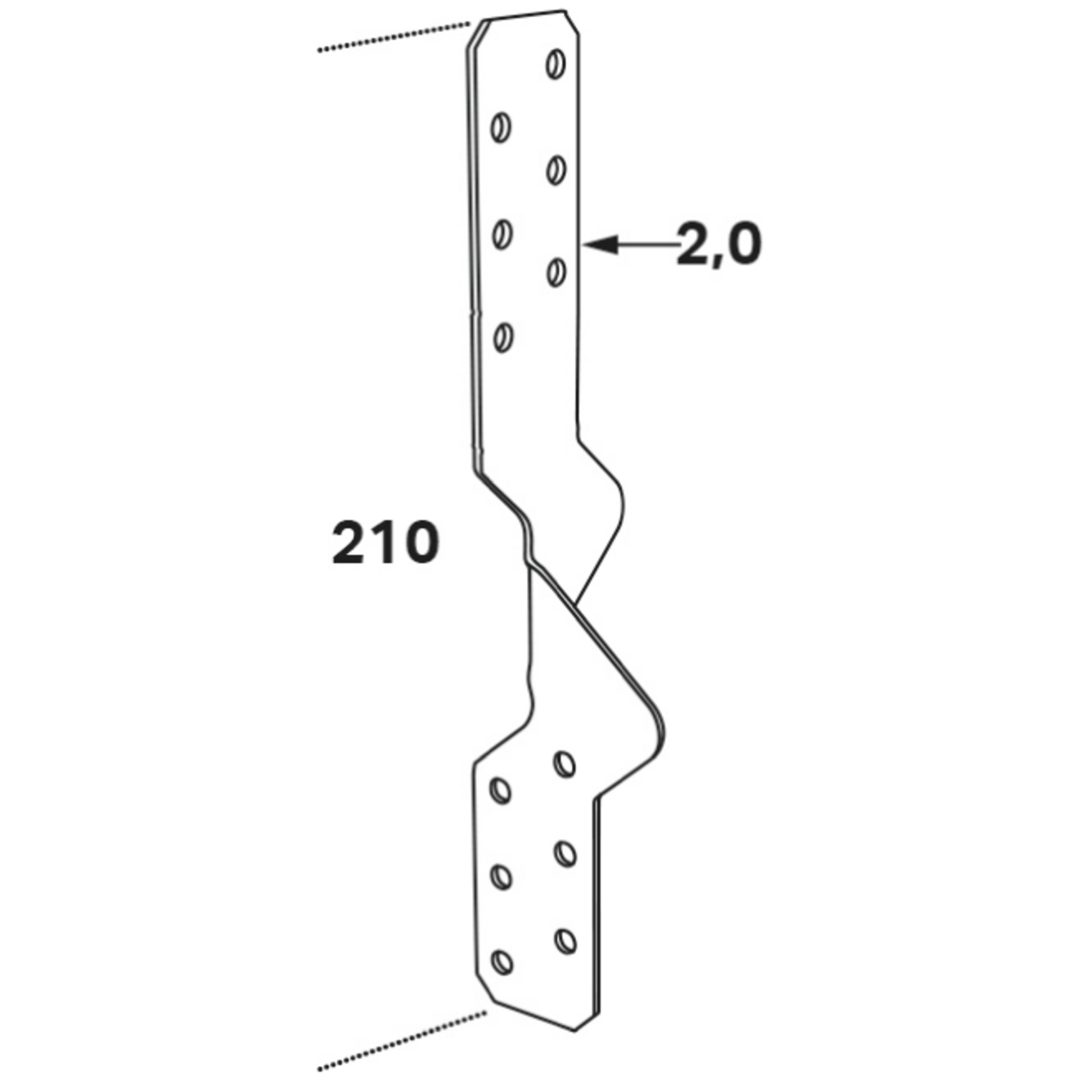 Takåsfäste Rrfu 210x2,0 FASTCC HxT: 210x2,0 mm – bild 3
