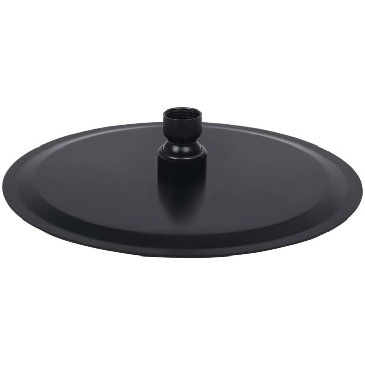 Takduschhuvud i rostfritt stål 20 cm rund svart vidaXL ? 20 cm – bild 4