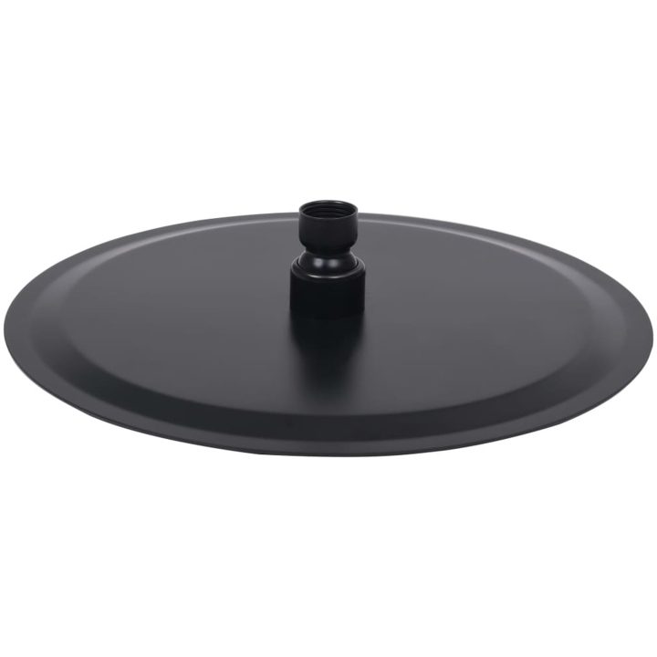 Takduschhuvud i rostfritt stål 25 cm rund svart vidaXL Φ 25 cm – bild 4