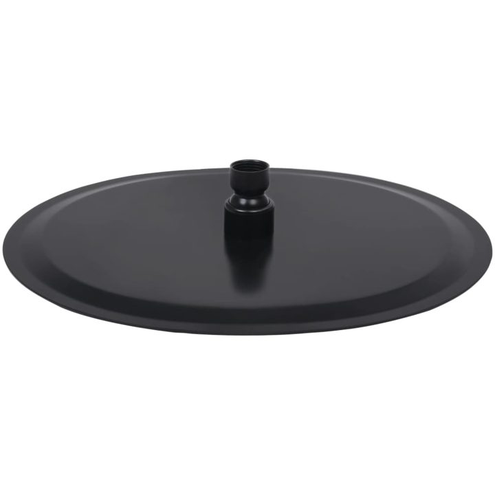 Takduschhuvud i rostfritt stål 30 cm rund svart vidaXL ? 30 cm – bild 4