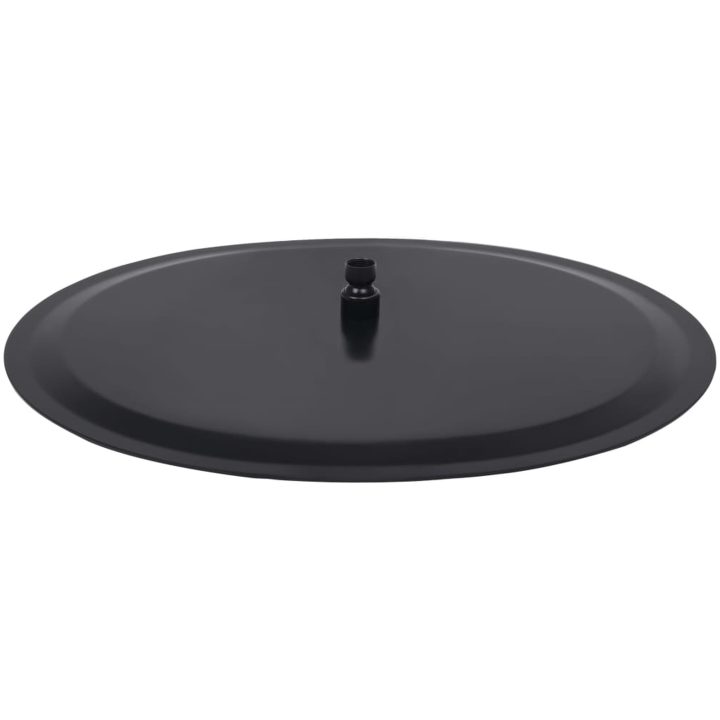 Takduschhuvud i rostfritt stål 50 cm rund svart vidaXL ? 50 cm – bild 4