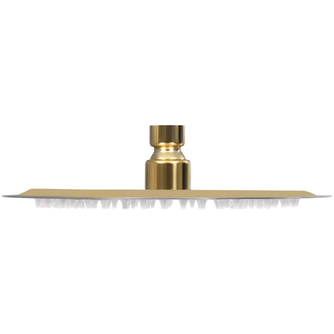 Takduschhuvud rostfritt stål 20 cm rund guld vidaXL ? 20 cm – bild 3