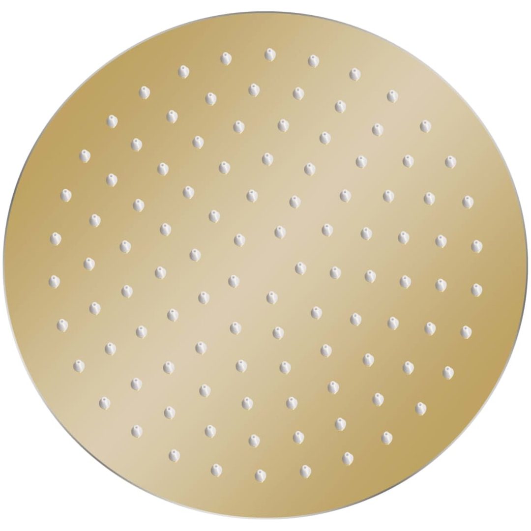 Takduschhuvud rostfritt stål 25 cm rund guld vidaXL Φ 25 cm – bild 2