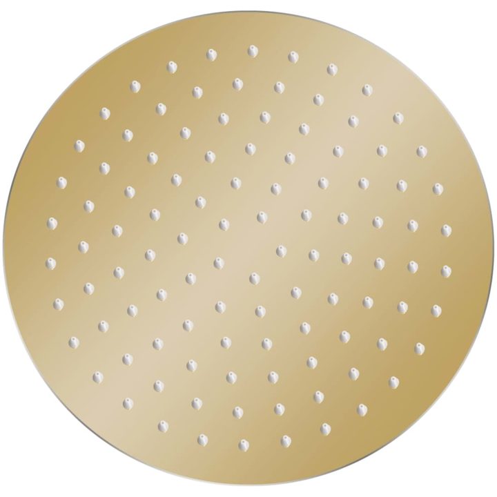 Takduschhuvud rostfritt stål 25 cm rund guld vidaXL Φ 25 cm – bild 2
