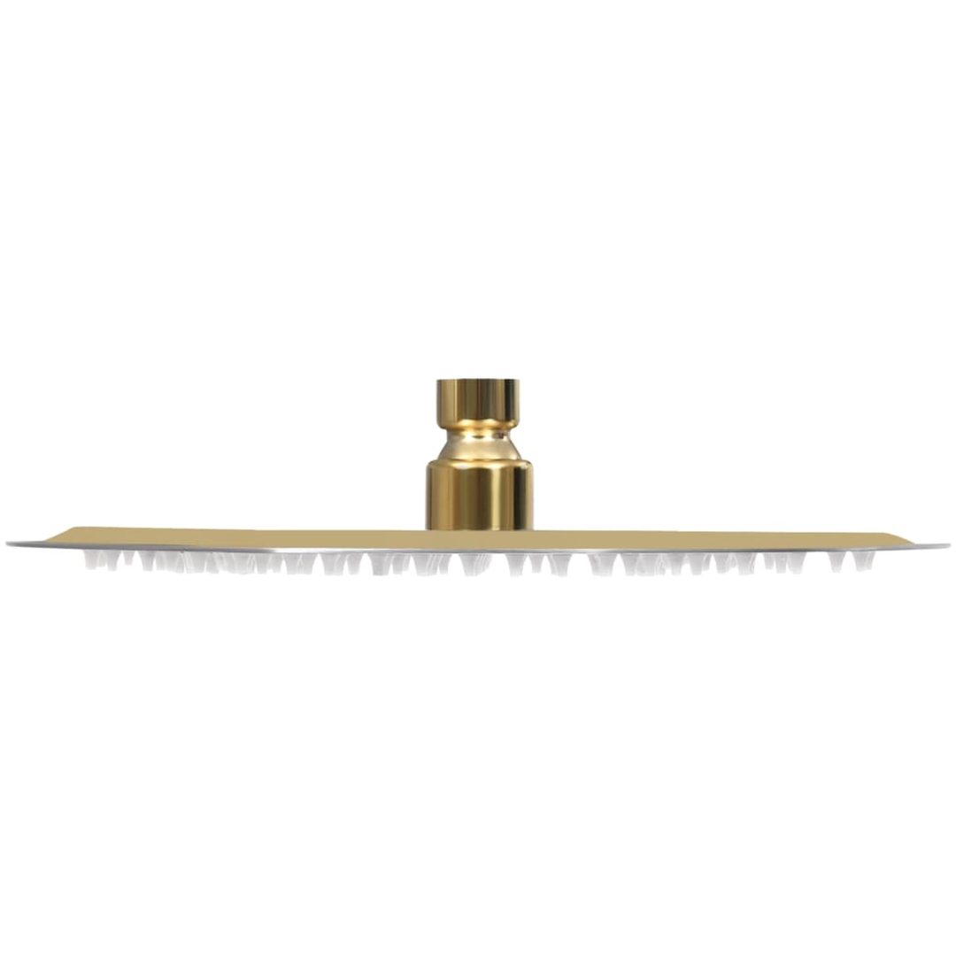 Takduschhuvud rostfritt stål 25 cm rund guld vidaXL Φ 25 cm – bild 3