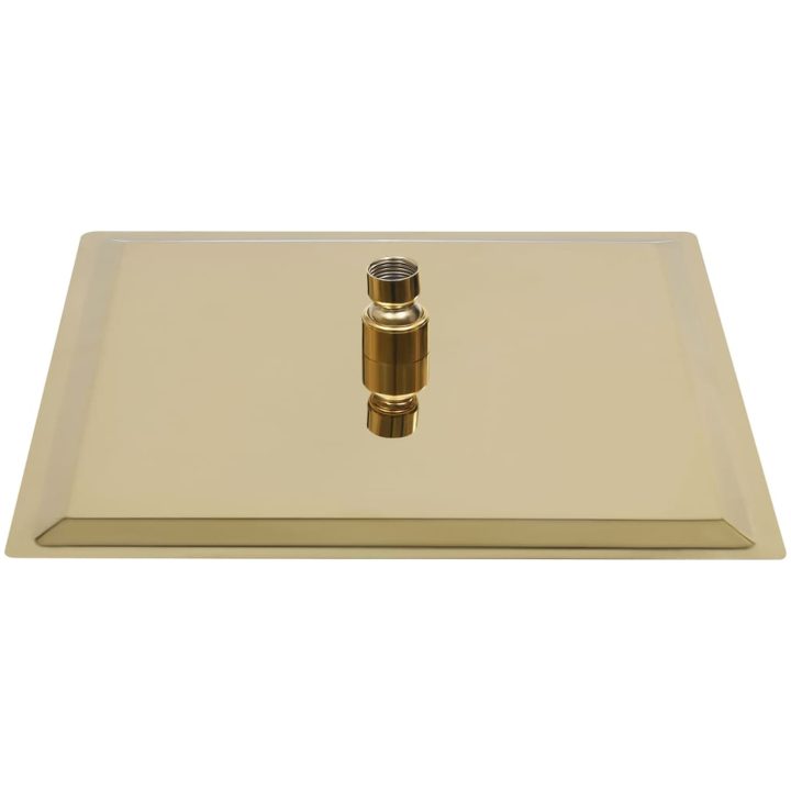 Takduschhuvud rostfritt stål 25x25 cm fyrkantigt guld vidaXL 20 x 25 cm – bild 4