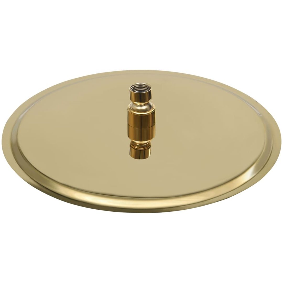 Takduschhuvud rostfritt stål 30 cm rund guld vidaXL ? 30 cm – bild 3