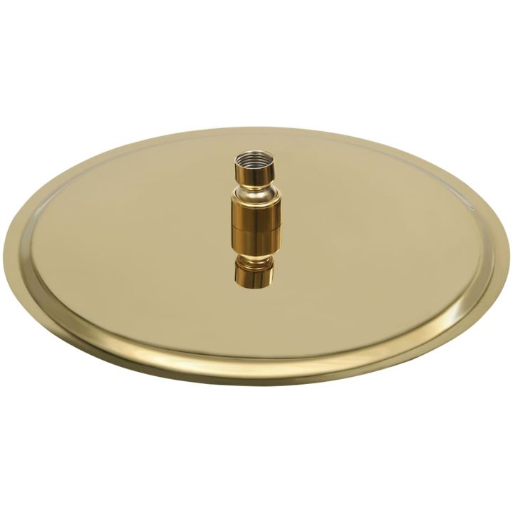 Takduschhuvud rostfritt stål 30 cm rund guld vidaXL ? 30 cm – bild 3