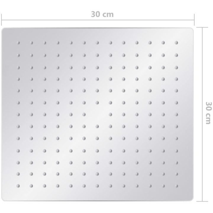 Takduschhuvud rostfritt stål 304 fyrkantigt vidaXL 30 x 30 cm – bild 7