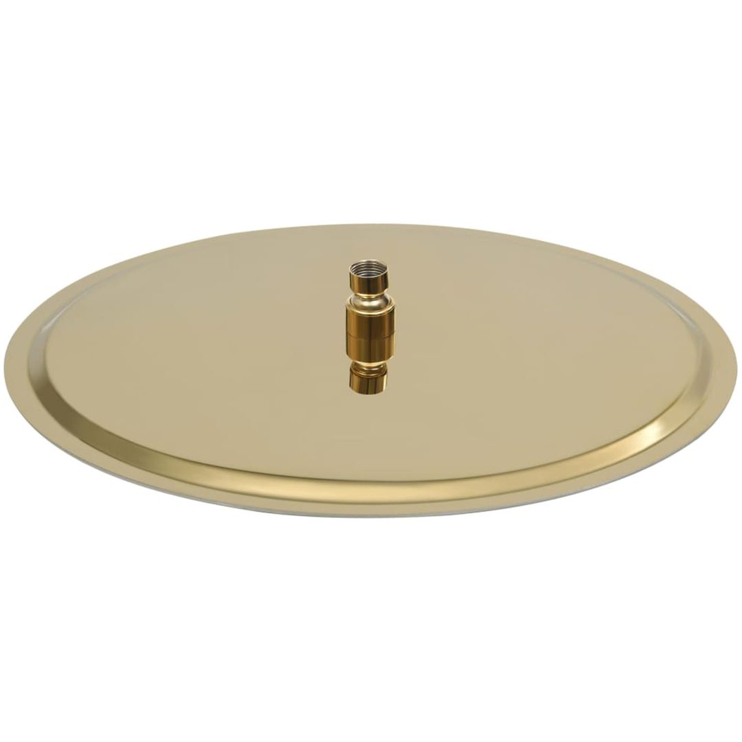 Takduschhuvud rostfritt stål 40 cm rund guld vidaXL Φ 40 cm – bild 3