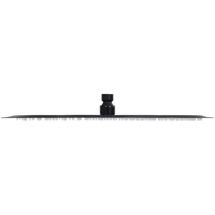 Takduschhuvud rostfritt stål 40 cm rund svart vidaXL Φ 40 cm – bild 3