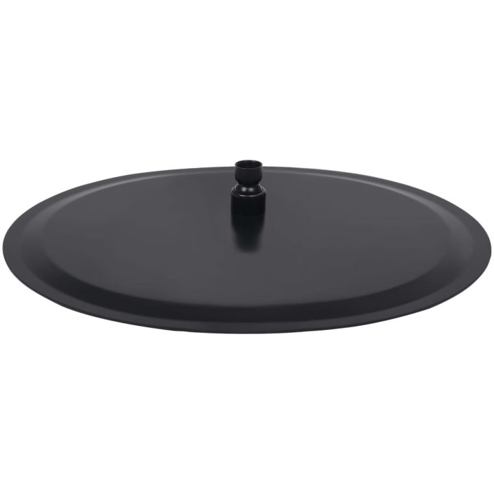 Takduschhuvud rostfritt stål 40 cm rund svart vidaXL Φ 40 cm – bild 4