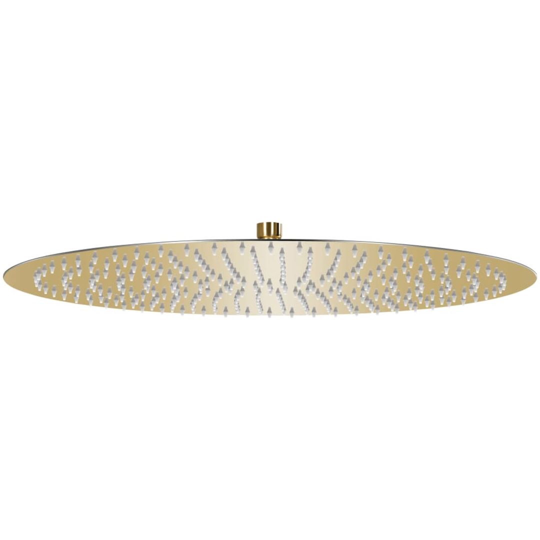 Takduschhuvud rostfritt stål 50 cm rund guld vidaXL ? 50 cm