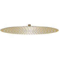 Takduschhuvud rostfritt stål 50 cm rund guld vidaXL
